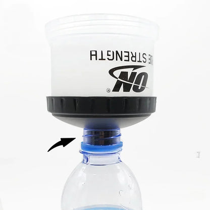 Portable 3-Layer Supplement Storage Bottle with Funnel