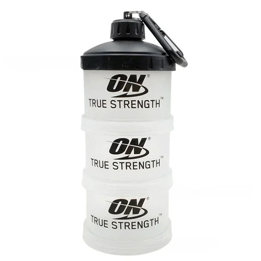 Portable 3-Layer Supplement Storage Bottle with Funnel
