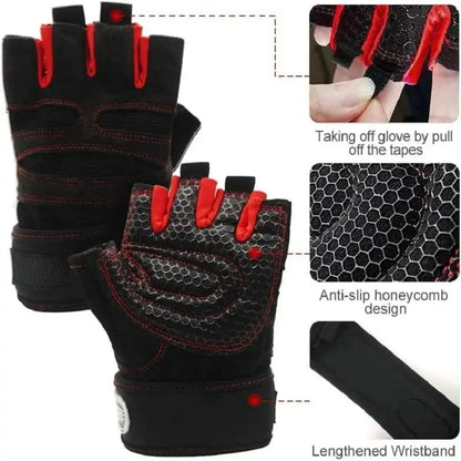 Sports Fitness Gloves – Non-Slip Breathable Half Finger Gloves