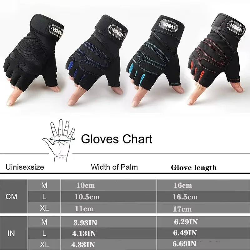 Sports Fitness Gloves – Non-Slip Breathable Half Finger Gloves