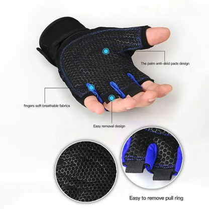 Sports Fitness Gloves – Non-Slip Breathable Half Finger Gloves