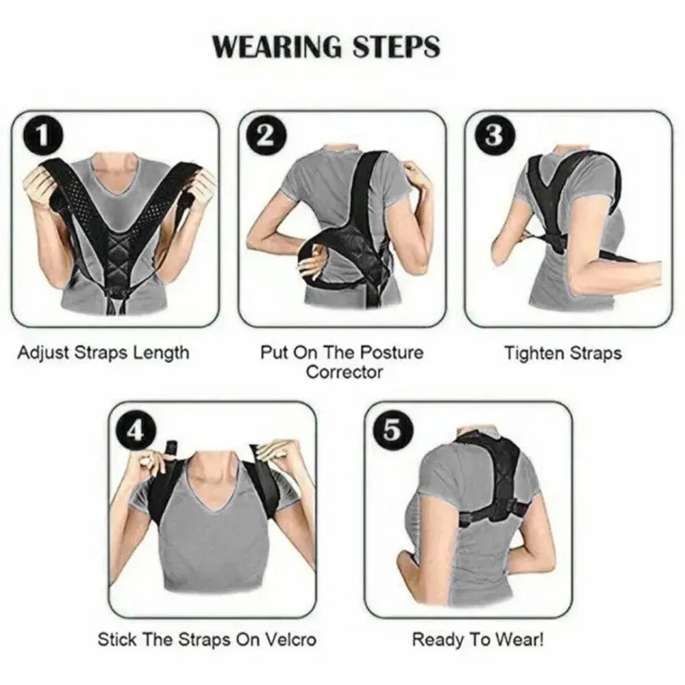 Back Posture Correction Belt – Adjustable Posture Support Brace