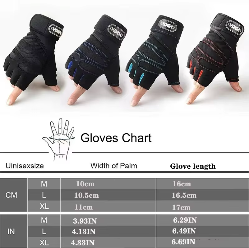 Sports Fitness Gloves – Non-Slip Breathable Half Finger Gloves