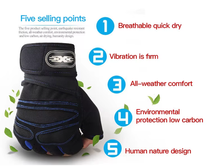 Sports Fitness Gloves – Non-Slip Breathable Half Finger Gloves