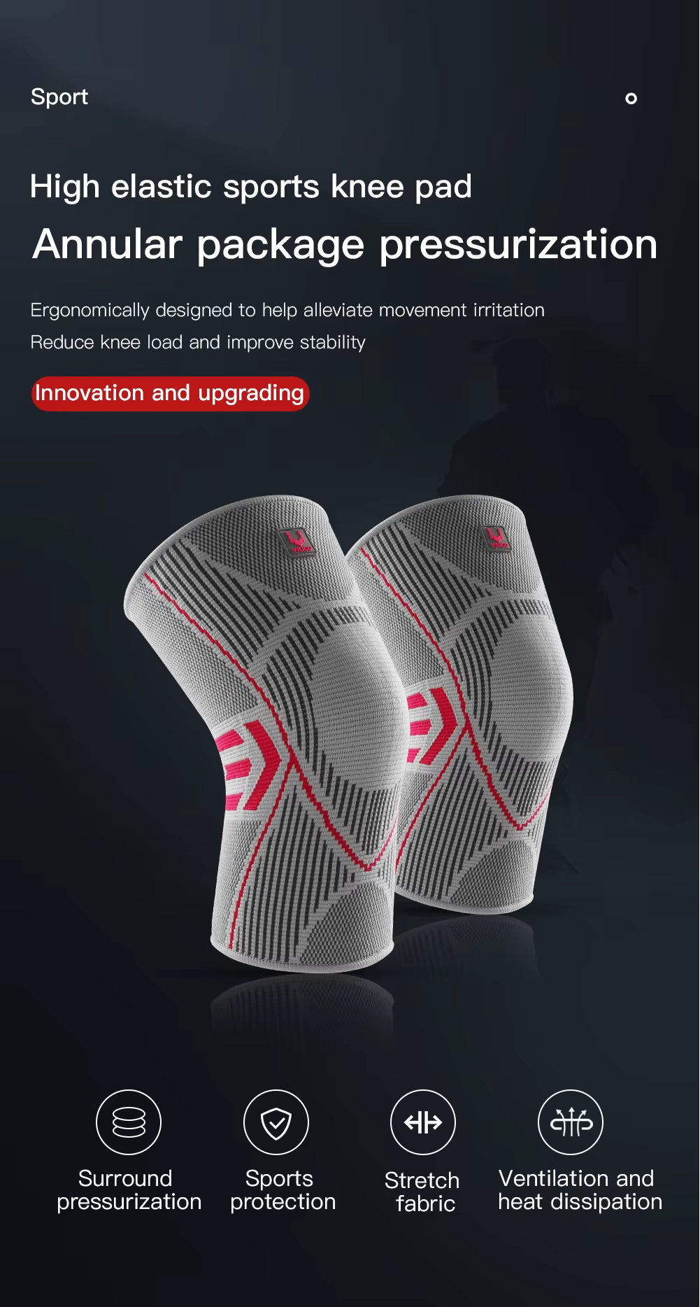 Silicone Knee Pad – Sports Knee Support for Training & Games